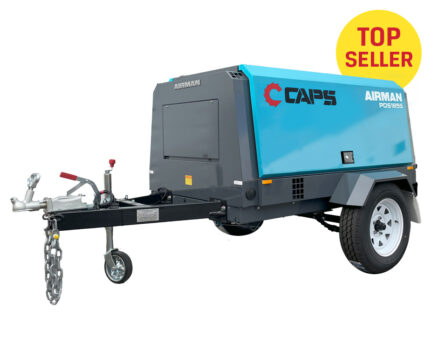 AIRMAN PDS185SC-6C2-T 185CFM TRAILER MOUNTED AFTERCOOLED PORTABLE DIESEL COMPRESSOR