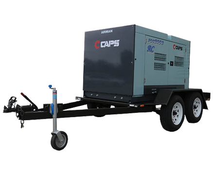 AIRMAN 265CFM AFTERCOOLED TRAILER MOUNTED DIESEL COMPRESSORS PDS265SC-5B2-T